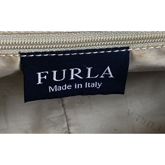 Furla Crocodile Leather Embossed White Hobo Crossbody Strap/Shoulder Bag Italy - Picture 9 of 15